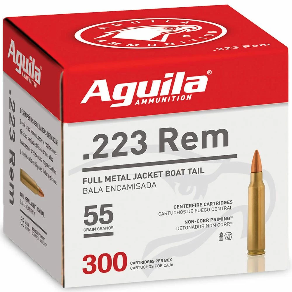 Buy ๐ Aguila Ammunition 223 Rem Full Metal Jacket 55GR Ammunition - 300 Ct. ๐งจ 1 Buy ๐ Aguila Ammunition 223 Rem Full Metal Jacket 55GR Ammunition - 300 Ct. ๐งจ