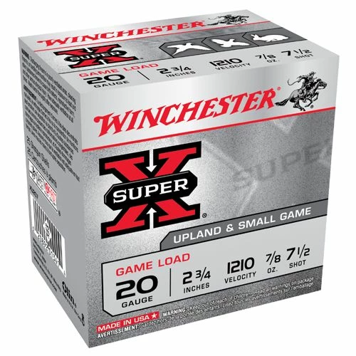 Budget 👍 Winchester® Super-X Game & Field Load 20 Ga. 2-3/4 In. 7.5 Shot Ammunition ❤️ 1 Budget 👍 Winchester® Super-X Game & Field Load 20 Ga. 2-3/4 In. 7.5 Shot Ammunition ❤️